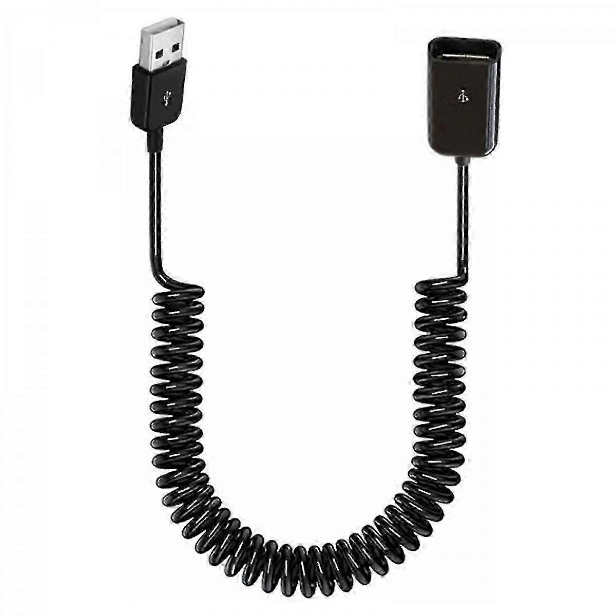 Flexible USB 2.0 Coiled Extension Lead
