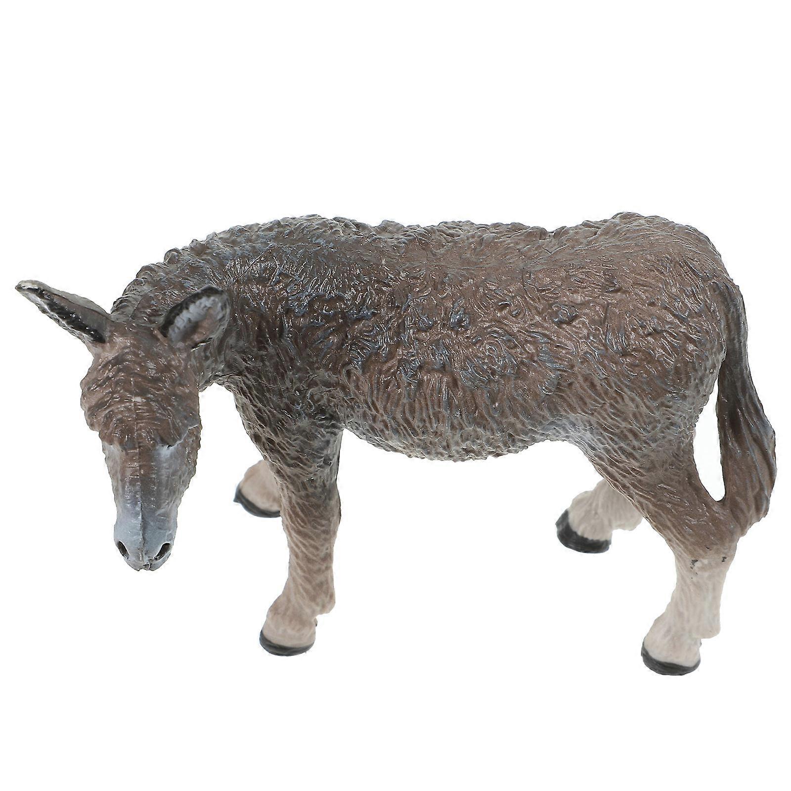 Plastic Donkey Model for Decor 3Pcs Realistic Simulation Animal Figures