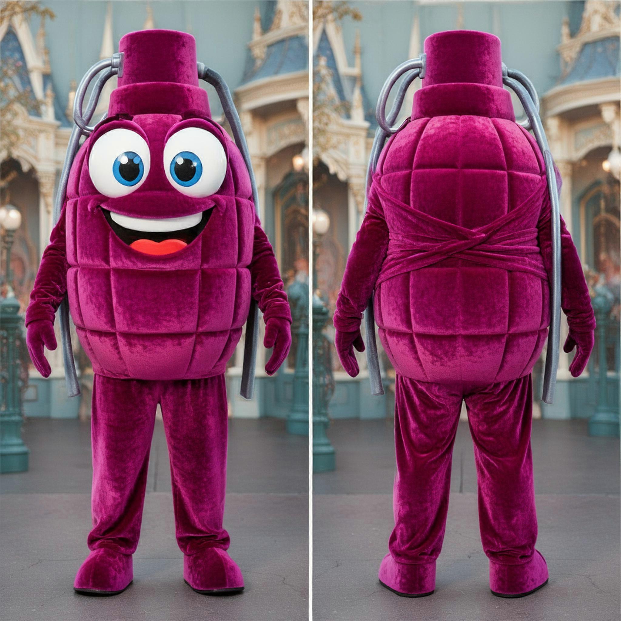 MASTICOT Magenta Velvety Grenade Mascot