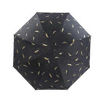 Compact Travel Umbrella Black Windproof Folding Design with Reinforced Alloy Frame and QuickDry Canopy