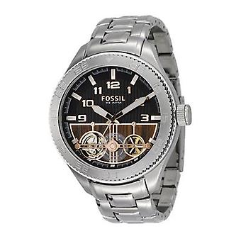 Fossiele jurk Quartz analoge man horloge met ME1075 roestvrijstalen armband