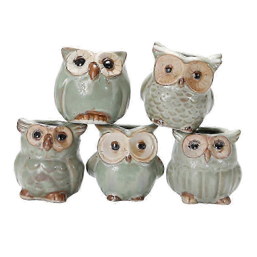 Ceramic Flower Pot Succulent Planter for Storage Use 5Pcs Set
