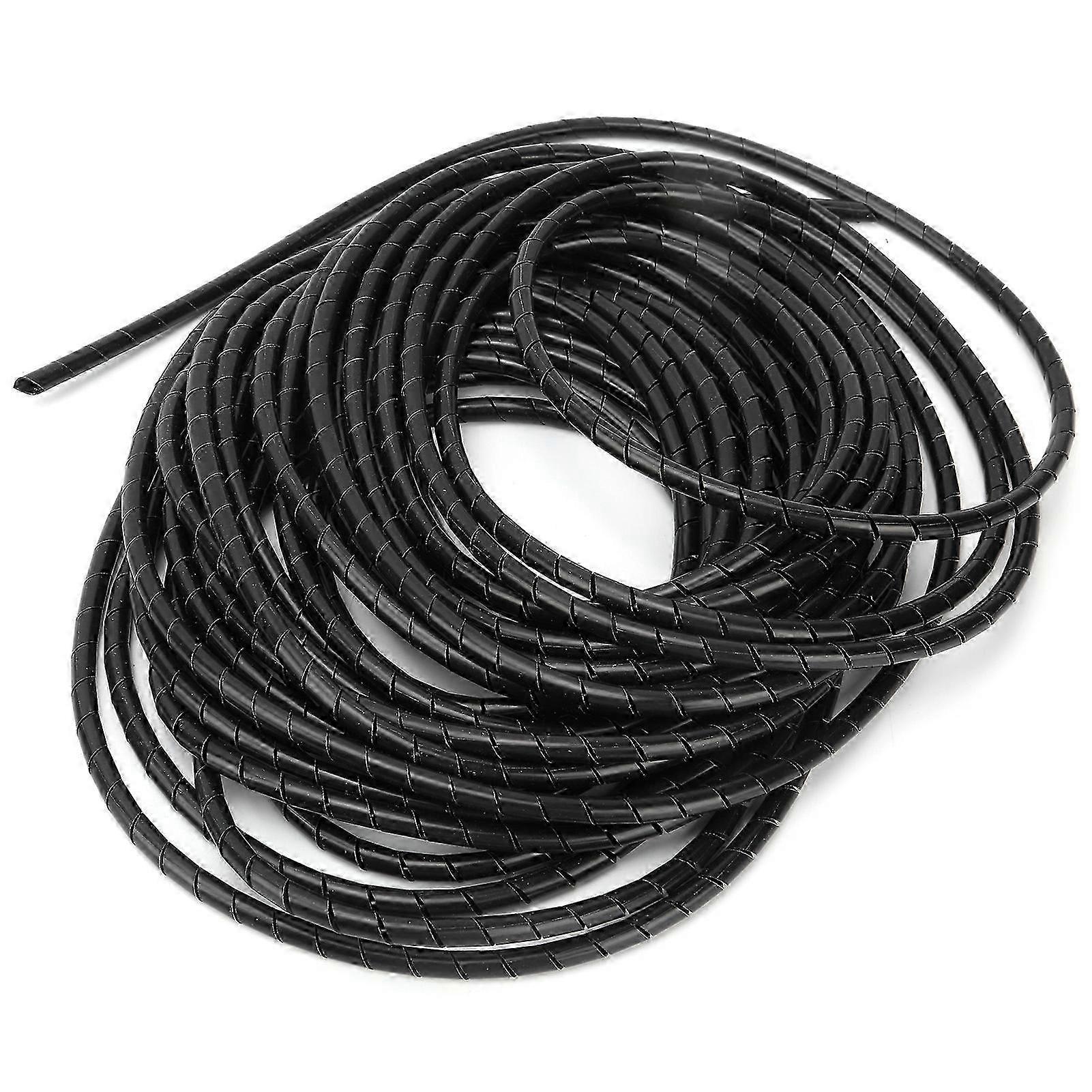 Flexible Spiral Wire Wrap Cord Black