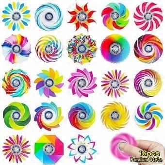 18 Pcs Geometric Acrylic Fidget Spinners
