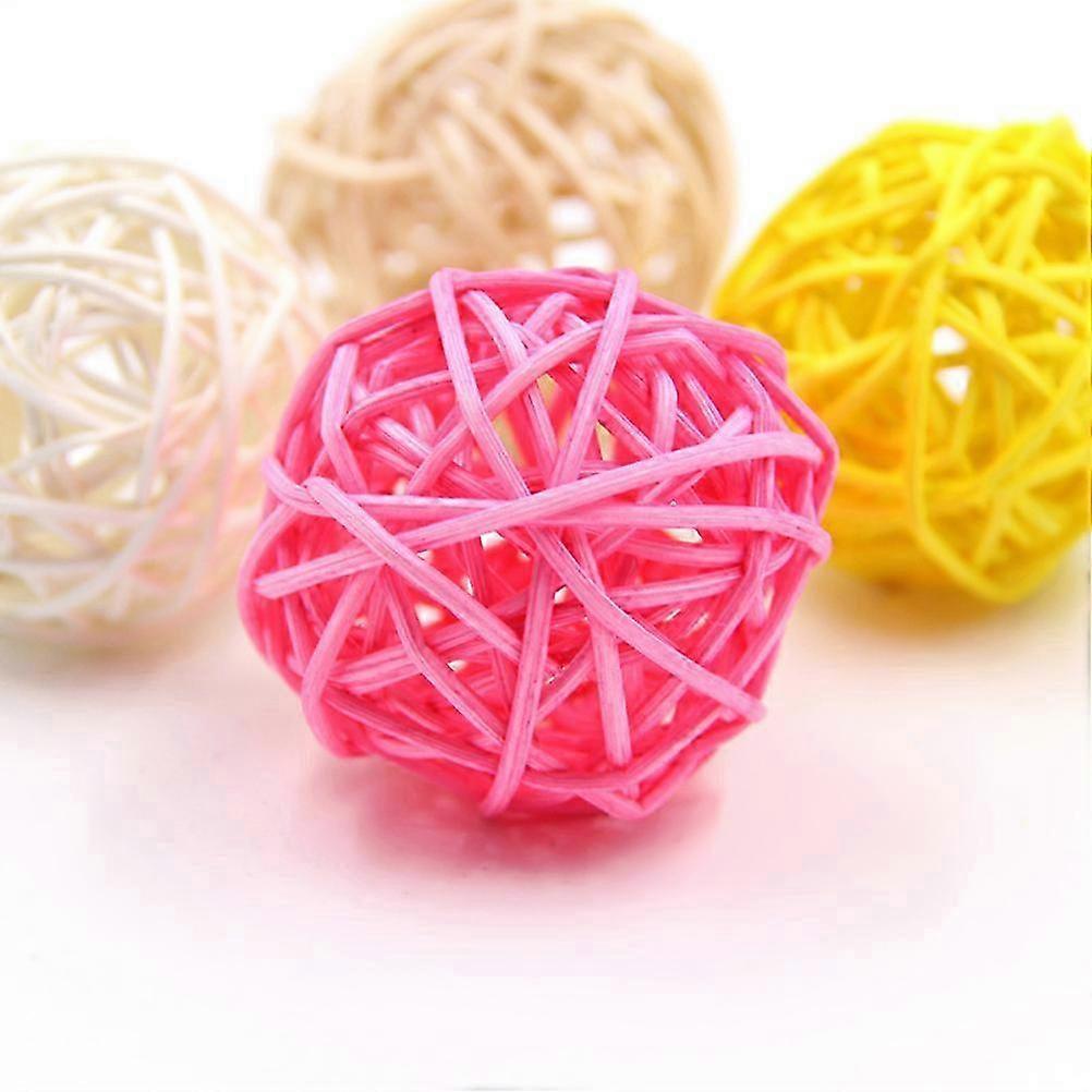 Natural Rattan Ball Decorations 40Pcs