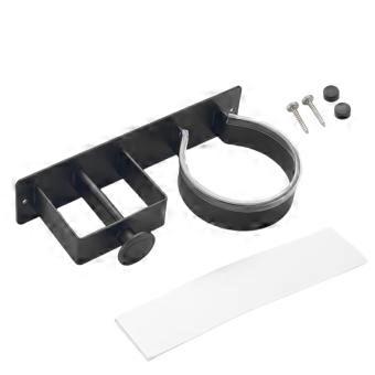 Wall Mounted Hair Dryer Holder for Bathroom, Space Aluminum Rack Gray Blow Dryer Organizer