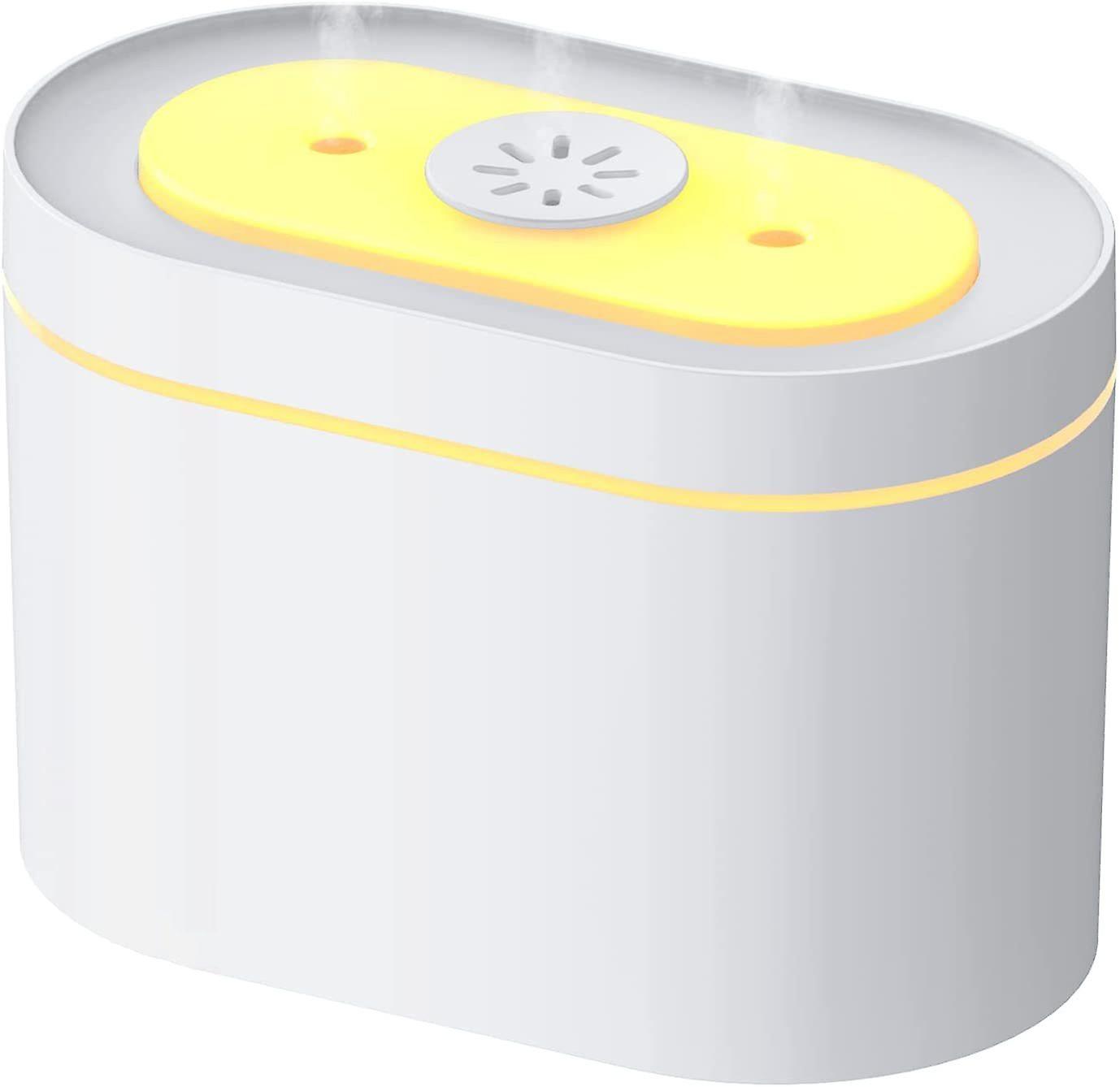 800ml Dual Spray Humidifier, Portable Aroma Diffuser with Heat Function, LED Night Light, Timer and