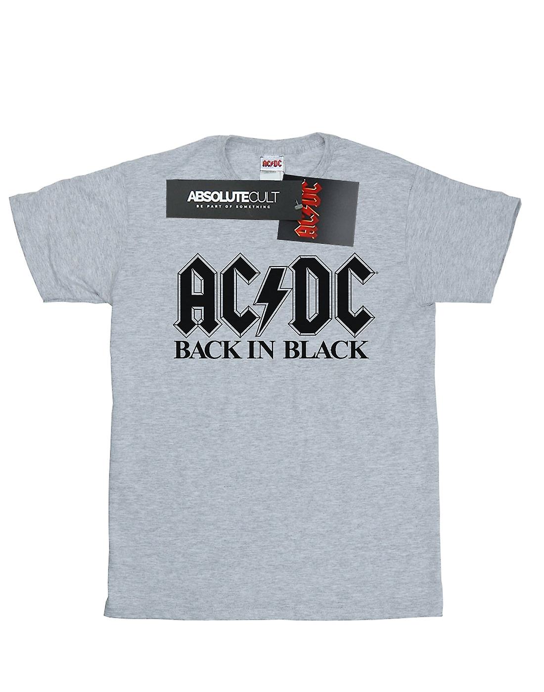 AC/DC Women's Back in Black Logo Boyfriend Fit T-Shirt | Fruugo US