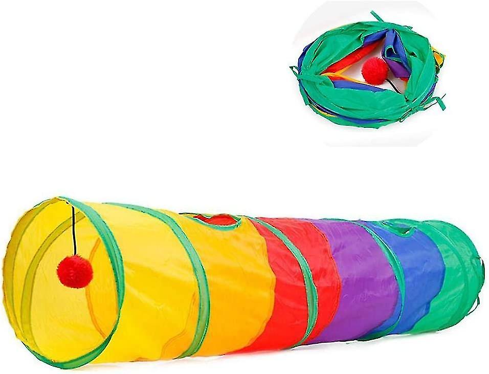 Cat Tunnel Cat Toy Rainbow Tunnel For Interactive Training 115 X 25 Cm