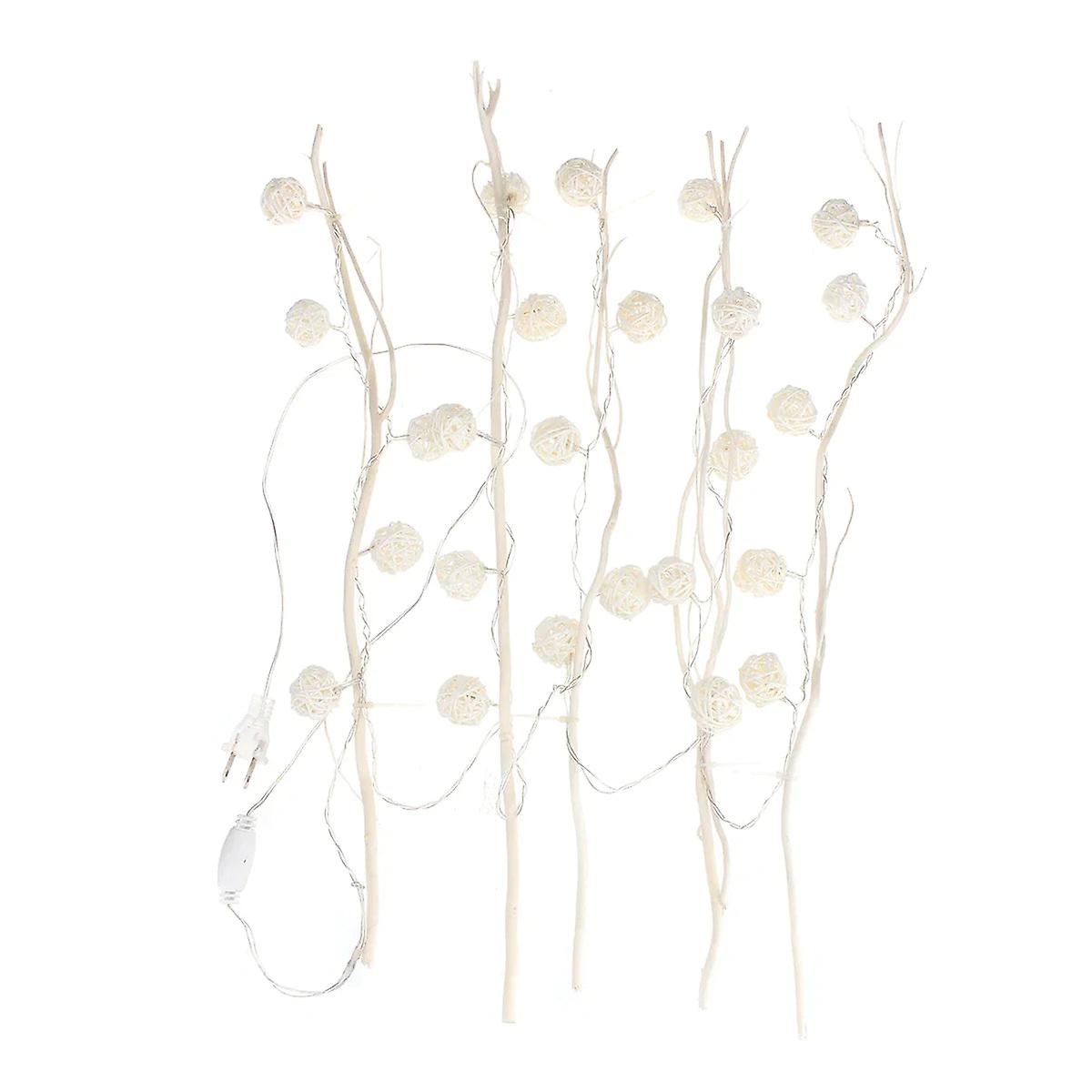 5M White Warm White 25 Led Twig Tree Branch String Lights, Holiday Decoration, Ac110-220v