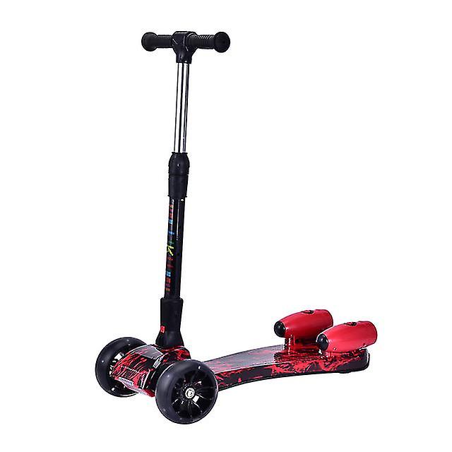 3 Wheel Kick Scooter For Kids With Led Spraying Jet Bluetooth Music Effect Flash Plus Size Wheel Lean To Steer Foldable