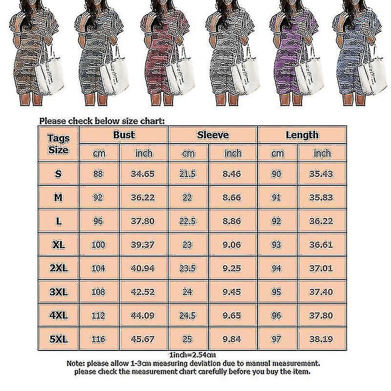 Women   Sundress Casual Summer T Shirt Dress Camo Print Short Mini Dresses