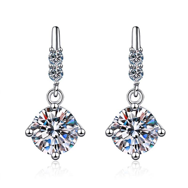 S925 Silver Earrings Moissanite