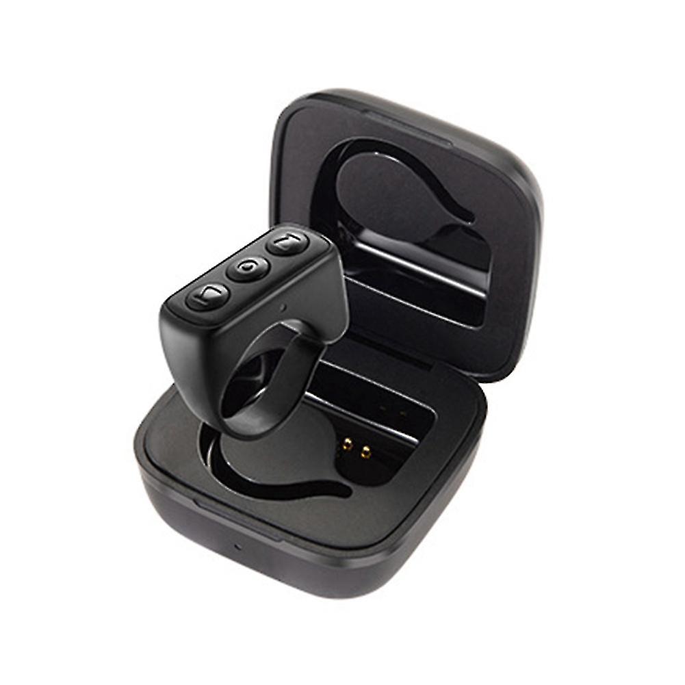 Mobile Phone Bluetooth For Remote Control Ring Fingertip Flipping Video Selfie Controller(black)