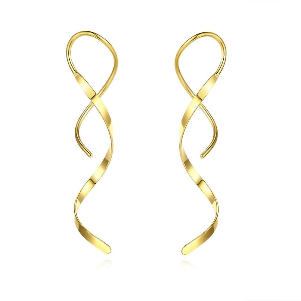 Women earring girl stud ear Drop Simple Spiral Threader Irregular Helix Wave Curve Ear Line Cuff Sta