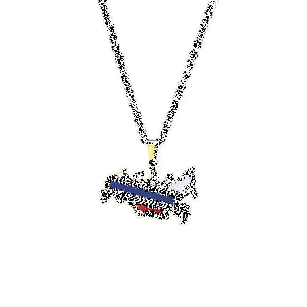 Russie Carte Collier Russie Collier Inox Russie Pendentif
