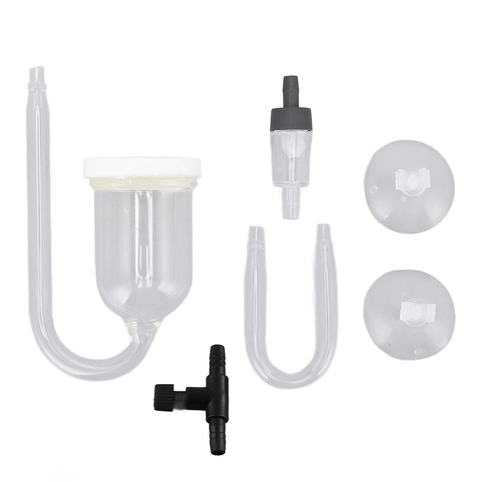 Aquarium Bubble Diffuser Prevent Clogging Transparent Glass Fish Tank Air Refiner for Dissolved Oxygen Carbon Dioxide