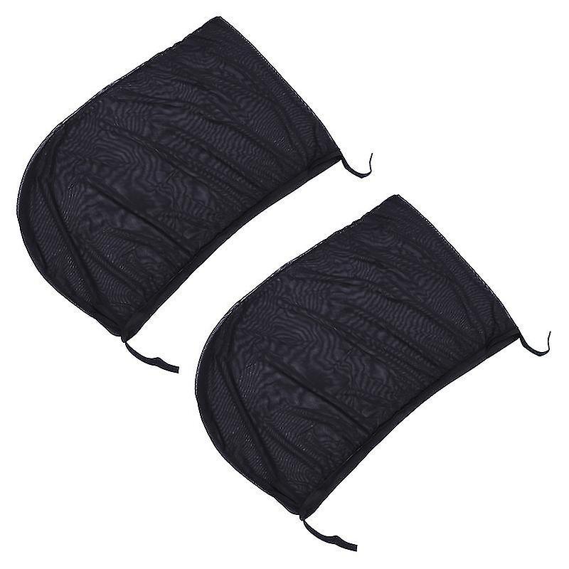 120X52cm Black Window Blinds & Shades 2pcs Car Side Window Sun Shade Double Layer Design Auto Window