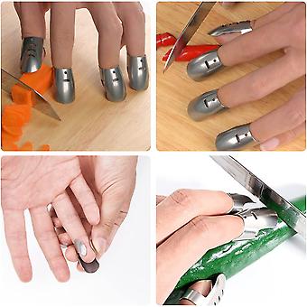 thumbnail image 2 of Stay Safe While Chopping! 4-Pack Stainless Steel Finger Protector Guards For Kitchen 2 of 5