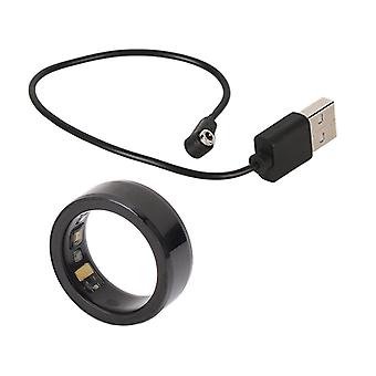 Handy BT Connection Smart Ring Health Tracker Wiederaufladbarer wasserdichter Smart Ring für Männer Frauen Schwarz Nr. 19