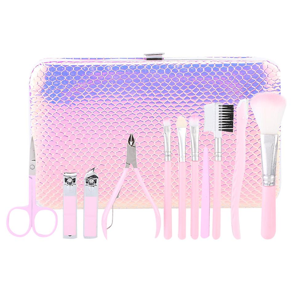 11pcs Nail Clipper Eyebrow Trimming Multi Functional Manicure Makeup Tools Set