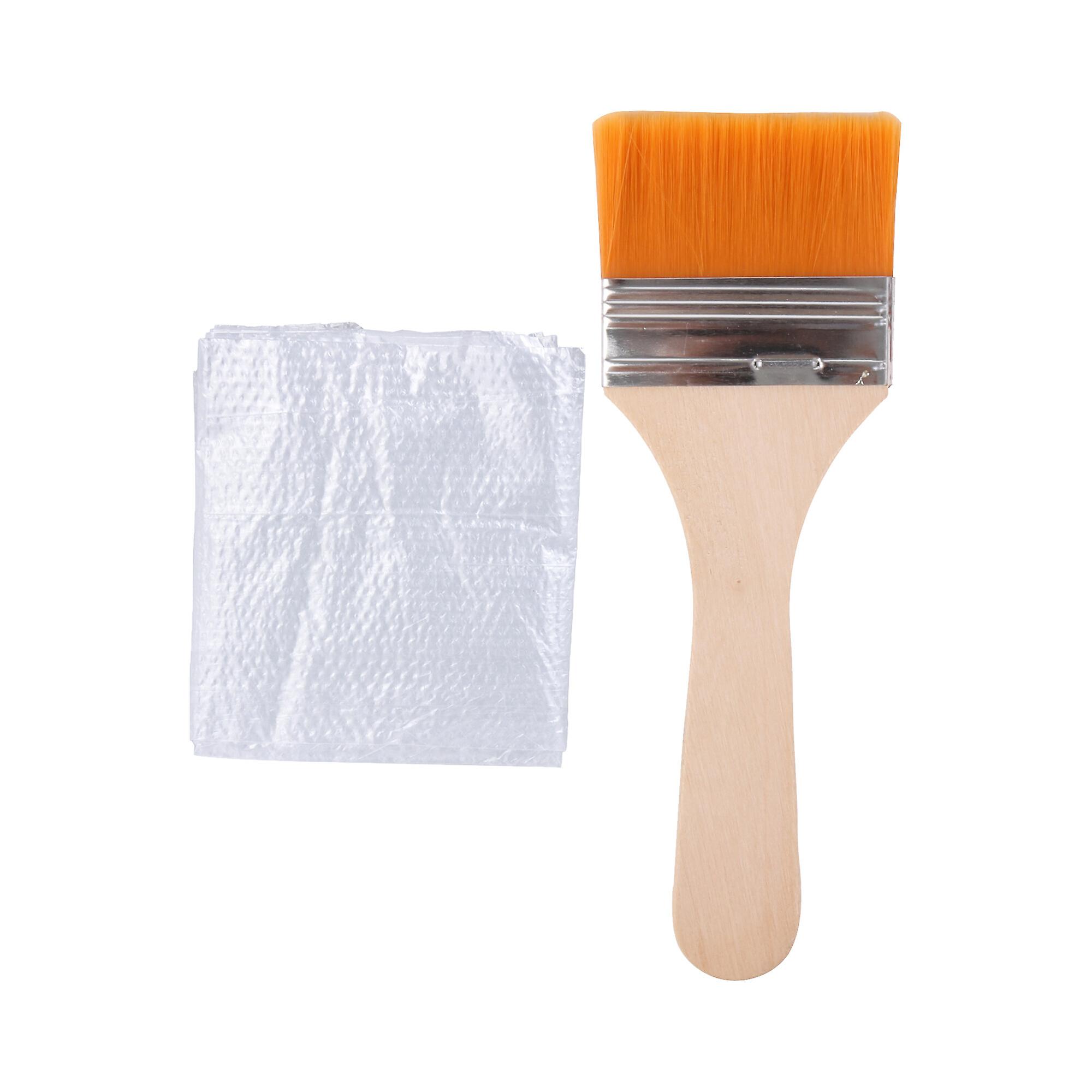 2 Pcs Thin Flat Paint Brush Tool 2.5Inch with 35Inch Transparent Apron Kit