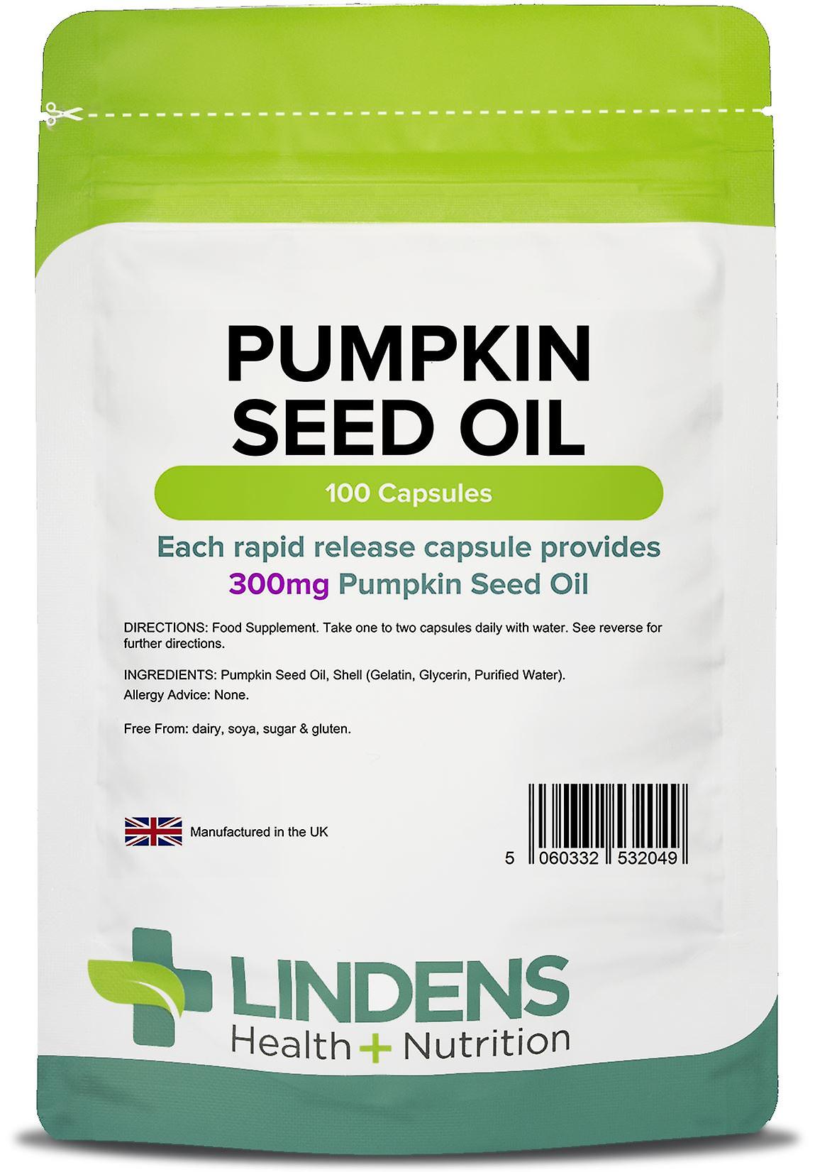 Lindens Pumpkin Seed Oil 300mg - 100 Capsules