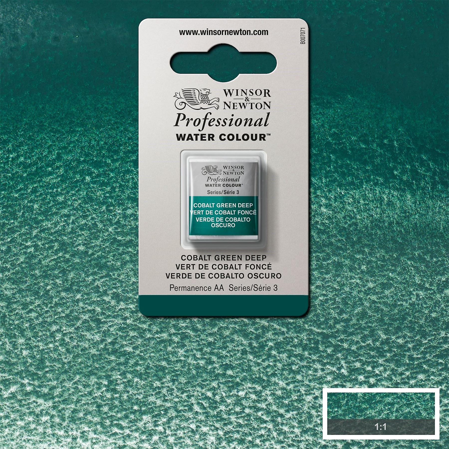 Winsor & Newton Professional Water Colour Half Pan - Cobalt Green Deep