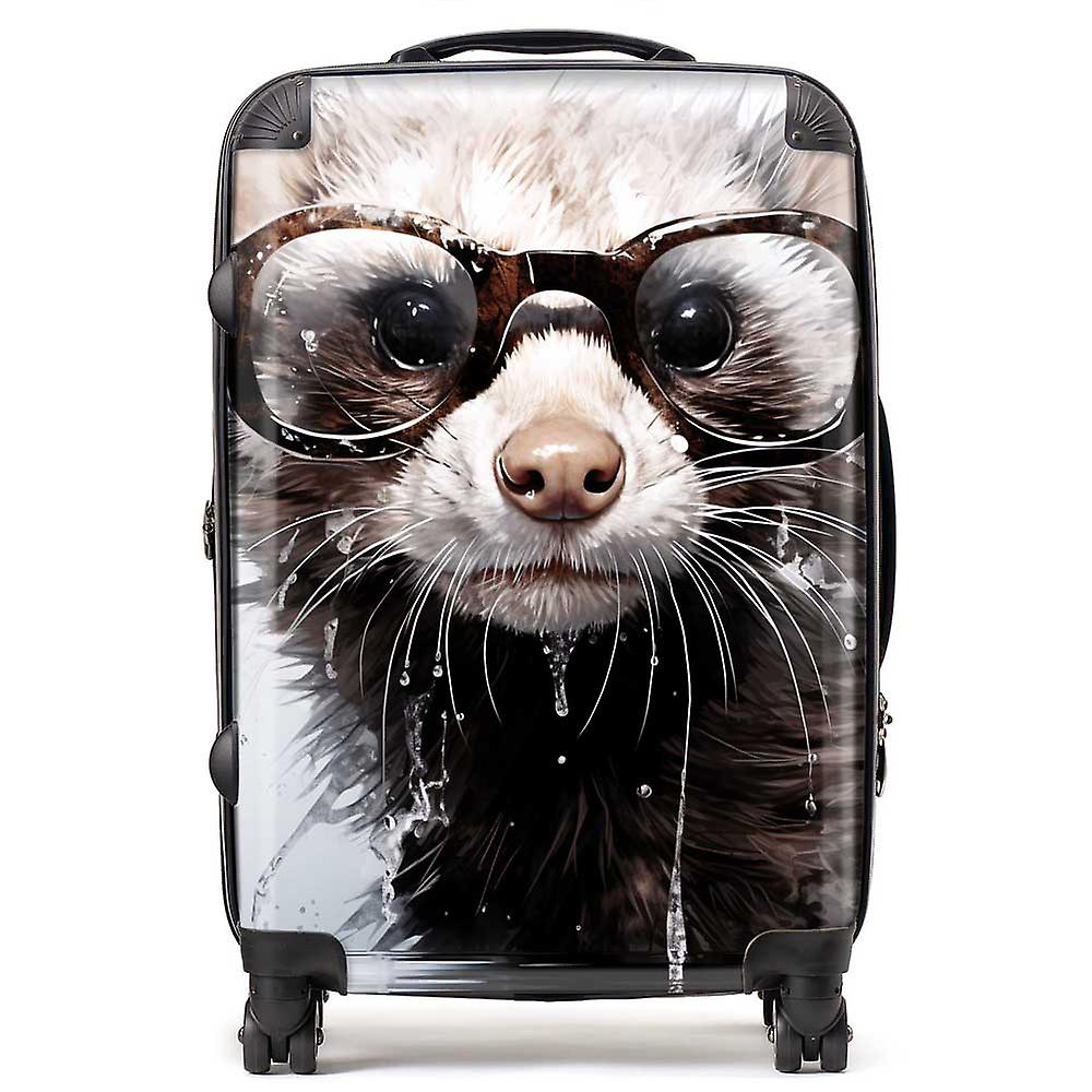 Splashart Ferret With Glasses Suitcase