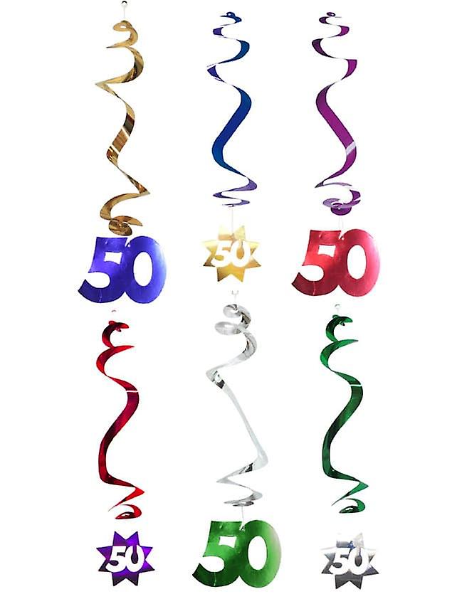 6 Decorations to hang spiral 50 years