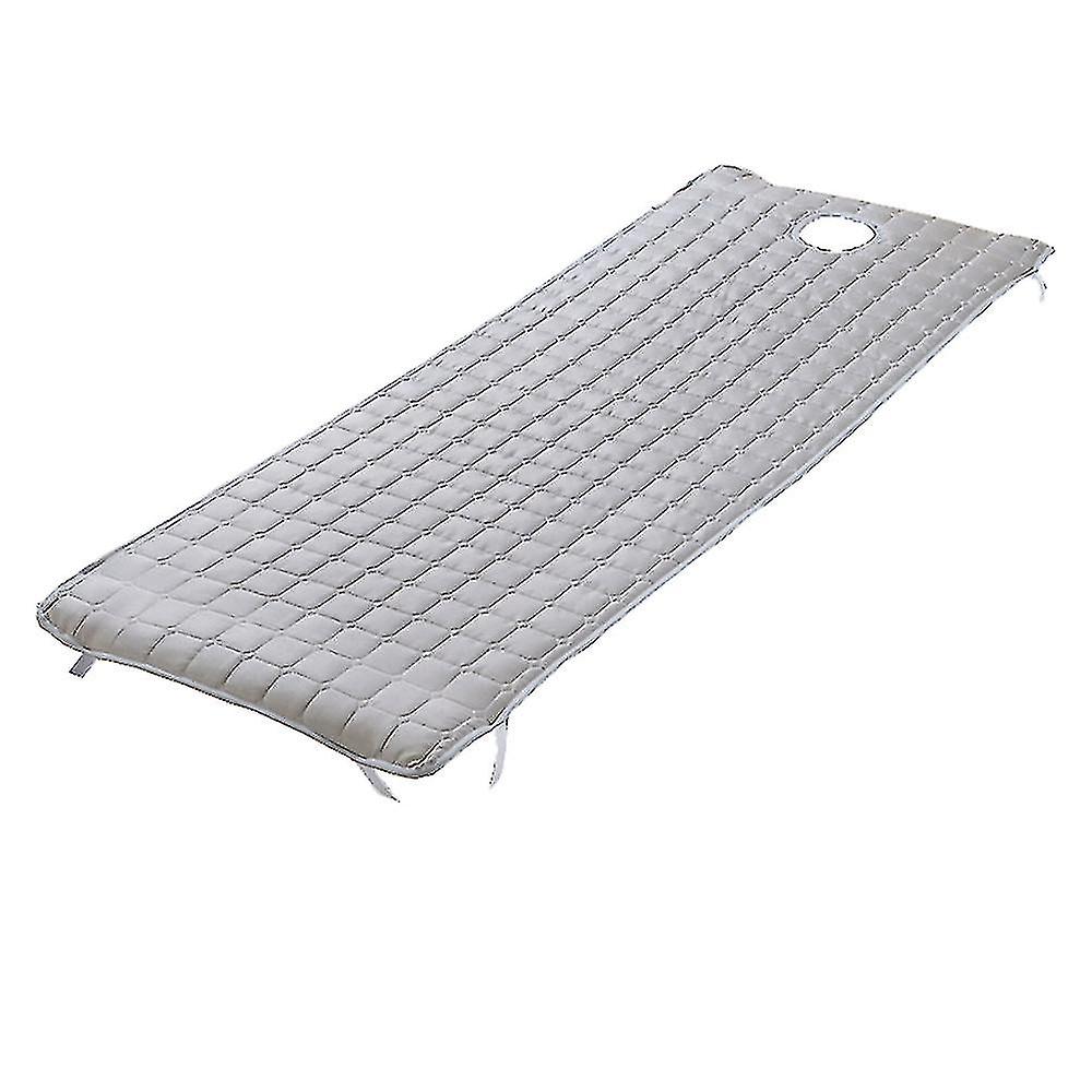 مرتبة لسرير طاولة التدليك مع ثقب ، وسادة تجميل ، وسادة مانعة للانزلاق 185x70 سم رمادي