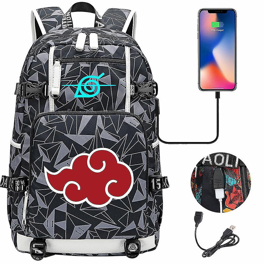 Naruto Usb Grote Capaciteit Student Rugzak Heren En Vrouwen Leisure Travel Rugzak
