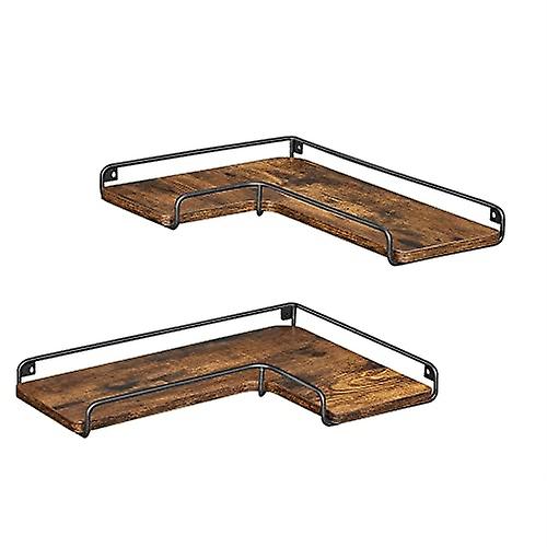 Adjustable rustic floating corner shelves, easy assembly