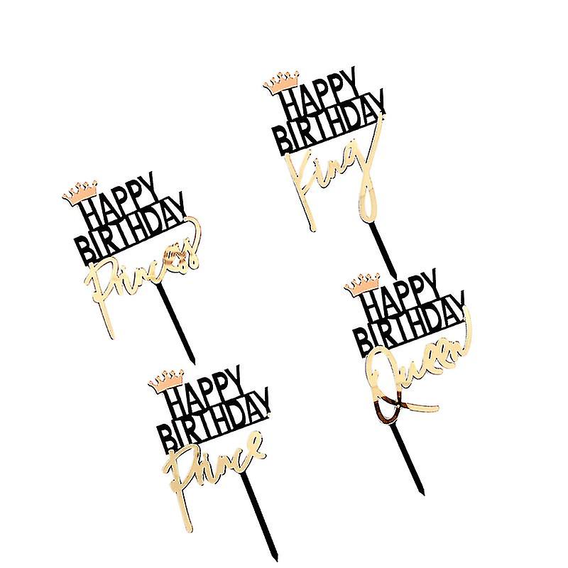 4pcs Happy Birthday Cake Topper