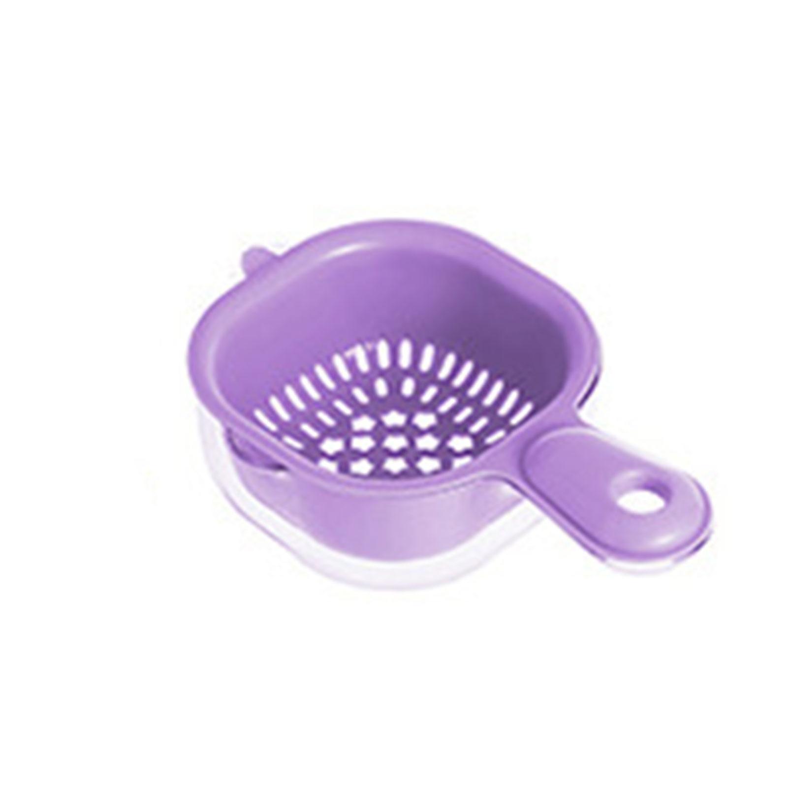 Functional Double Layer Drain Basket Reusable Food Container for Kitchen Use