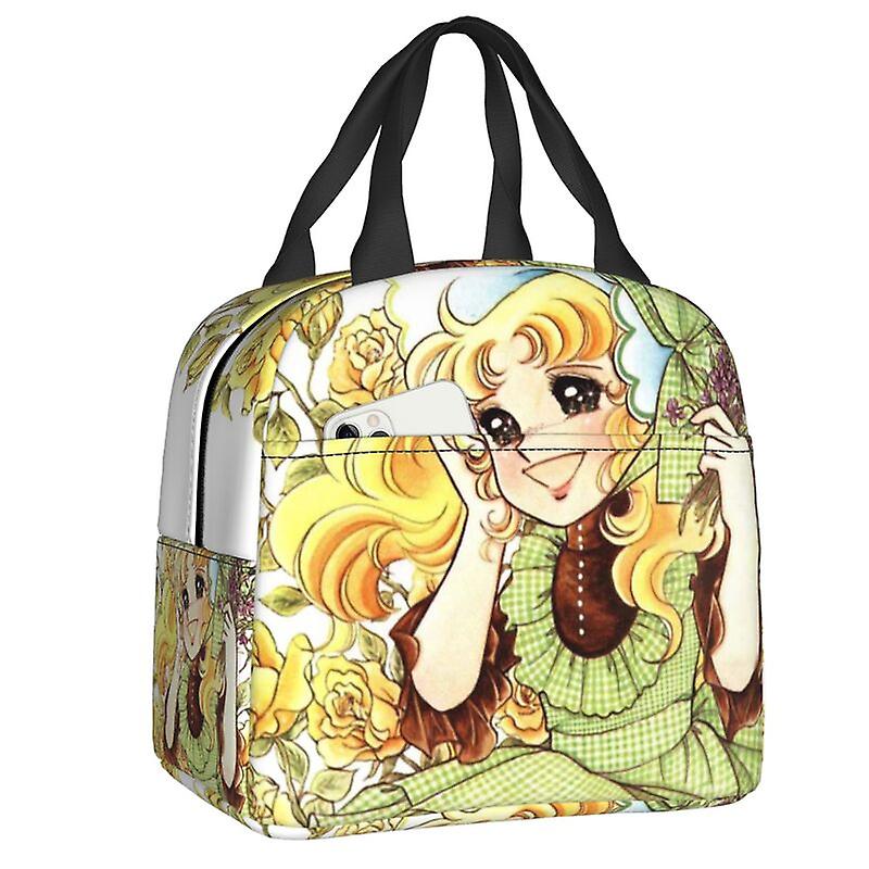 ממתק מצויר שקית אוכל מבודדת למשרד בית הספר אנימציה צידנית תרמית קופסת בנטו נשים מיכל מזון לילדים שקיות