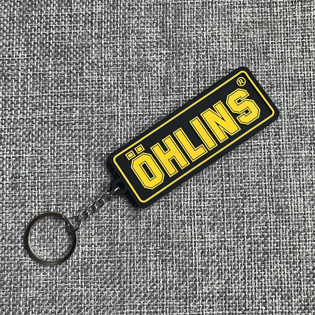 Tow Side Printed Rubber Key Chian Motocycle Key Rain Ornaments For Onlins Car Styling