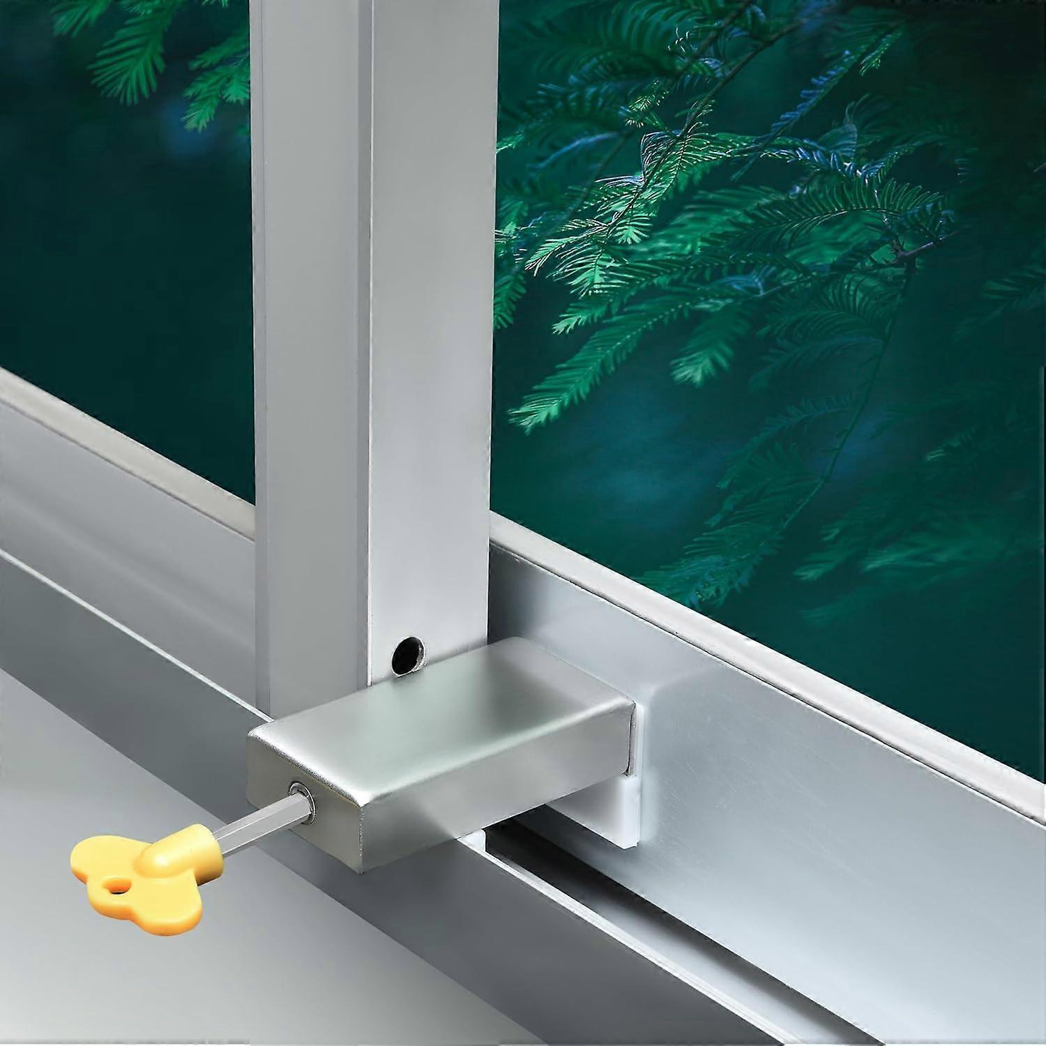 Pack Sliding Window Locks for Adjustable Sliding Window Locks, Sliding Window Lock, with Key and Child Safety Limiter