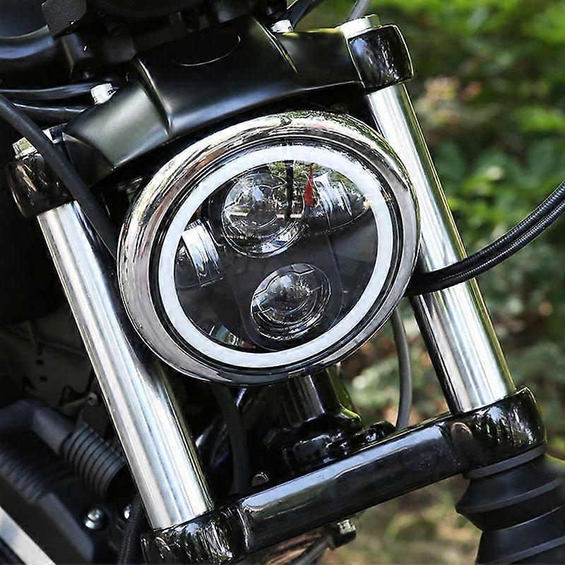 Faro Anteriore Per Sportster 883 XL883 FXCW XL1200C 1994-2024 5-3/4 5.75 Pollici Moto Moto Proiettore LED Full Halo Faro DRL 50W Fari Moto Moto Faro(1 PCS house