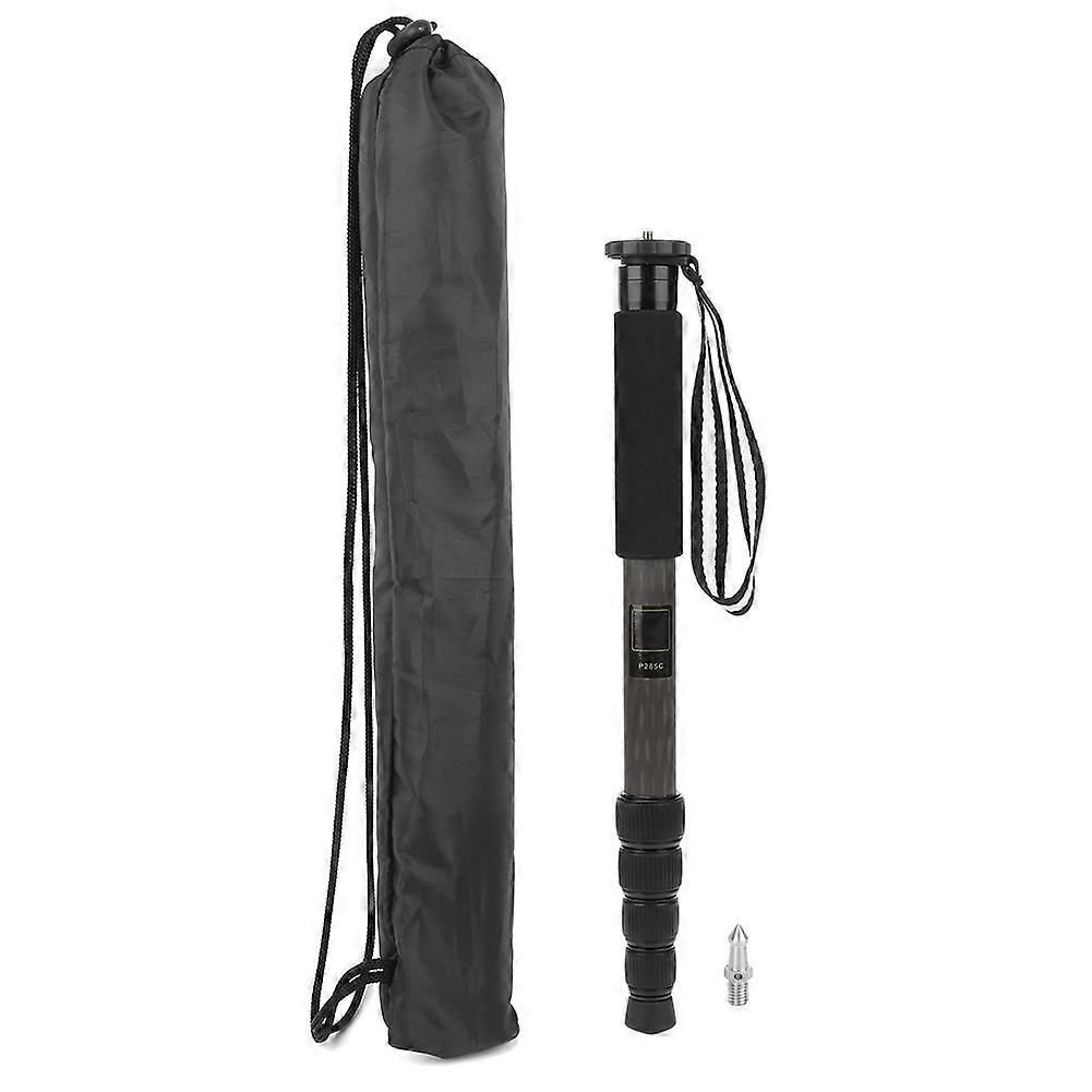 P285c Carbon Fiber Monopod Slr 5 Sections Compact Portable For Camera Tripod Ball Head