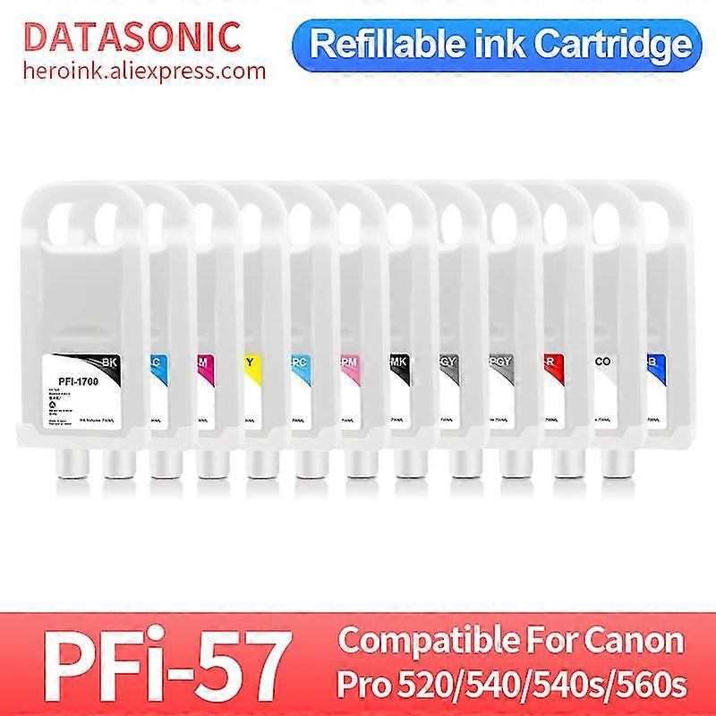 hg PFI-57 PFI 57 Refillable Ink Cartridge Compatible For Canon PRO-520 PRO-540 PRO-540s PRO-560s Printer With Permanent Chip