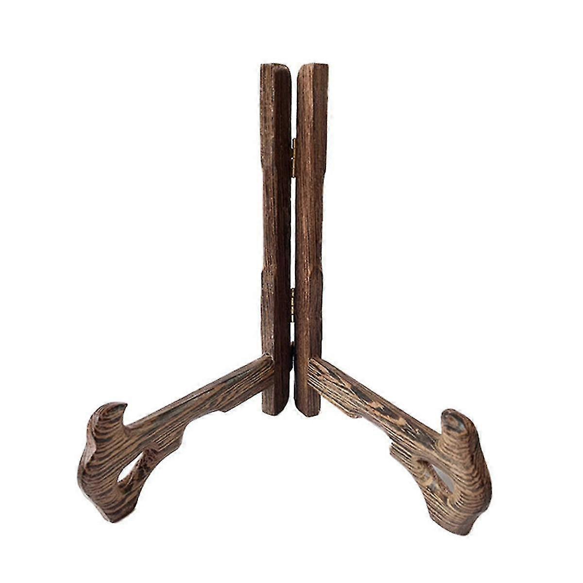 プレートラックディスプレイラックキッチンプレートスタンド木製プレートスタンドディスプレイラックオフィス用多用途Pi