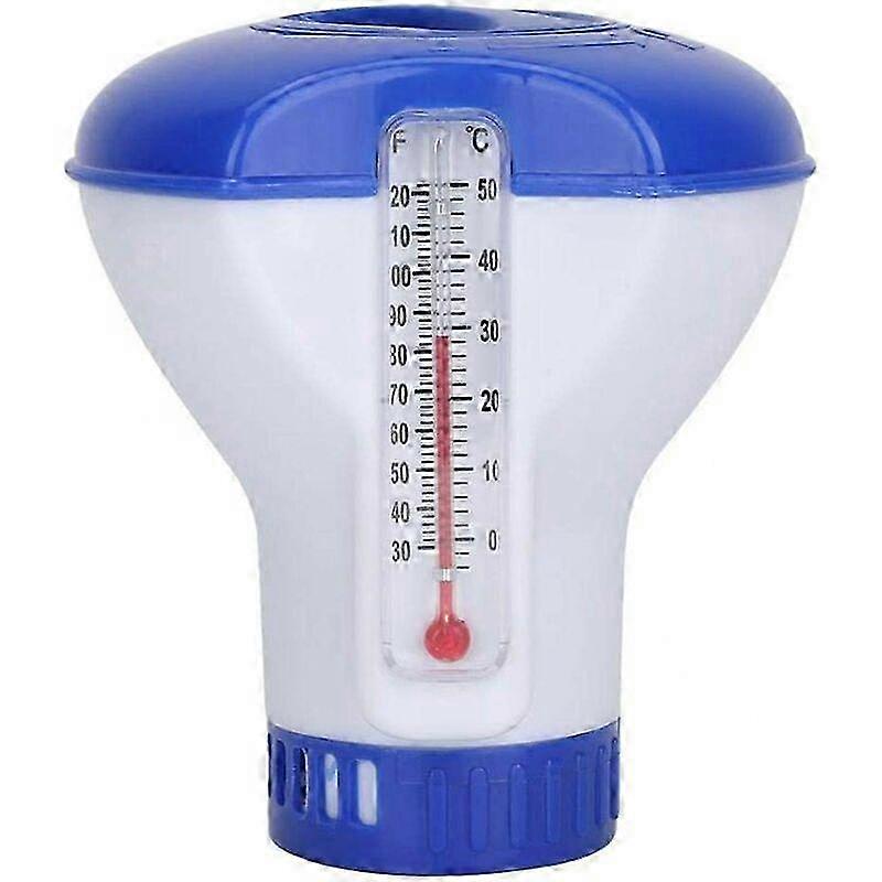 Swimming Pool Floating Diffuser, Swimming Pool Chlorine Diffuser with Thermometer, Automatic Chlorine Diffuser for All & Swimming Pools, Spas, Hot Tub