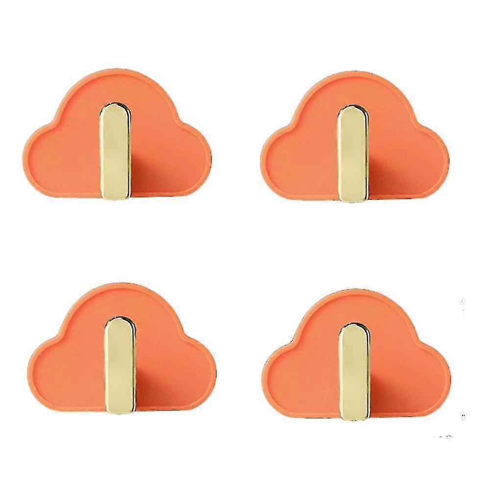 4pcsウォールフック装飾的な接着剤ヘビーデューティセルフキッチン、バスルームのための損傷のないキーフック