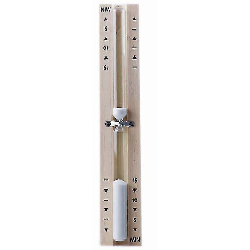 15 Minute Sauna Hourglass, Sauna Hourglass Sand Timer Rotating Wooden Minutes with Glass Clock and Sands