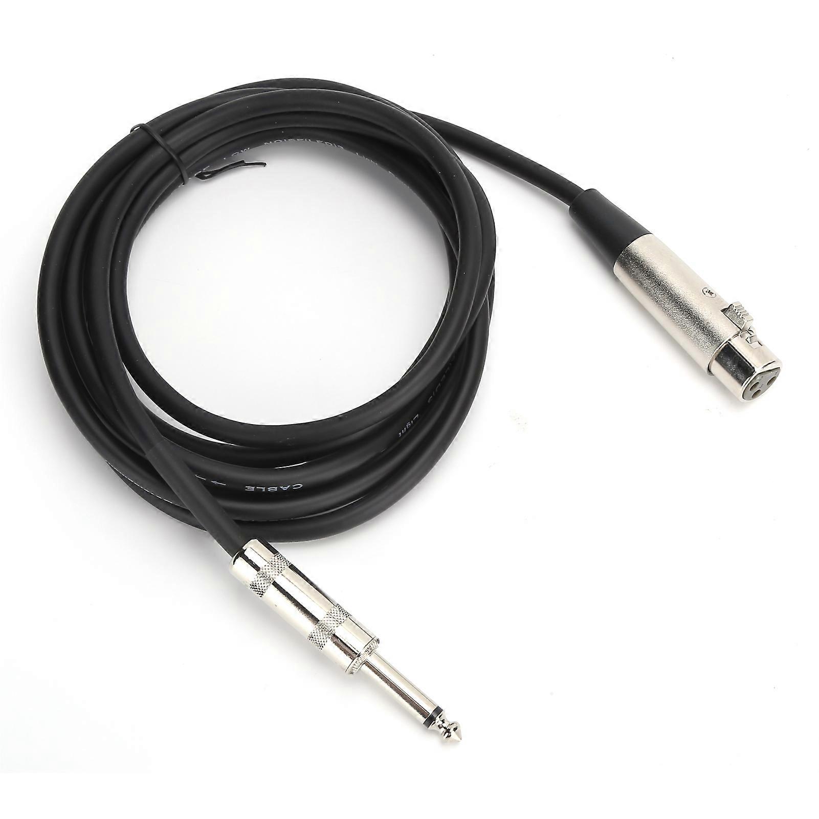 Cable de micrófono XLR hembra a conector TRS de 1/4 de pulgada cable de interconexión de señal balanceada
