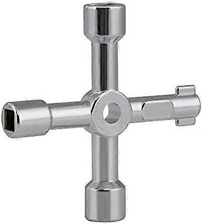 1 Pack Electric Cabinet Key Gas Meter Key Utility 4 Way Multipurpose Key