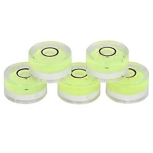 5Pcs 15Mm Mini Circular Level Bubble Spirit Level Pocket Level abs Plastic Diameter Circular Measuring Tool Round Bubble Spirit Level For Balance Scal