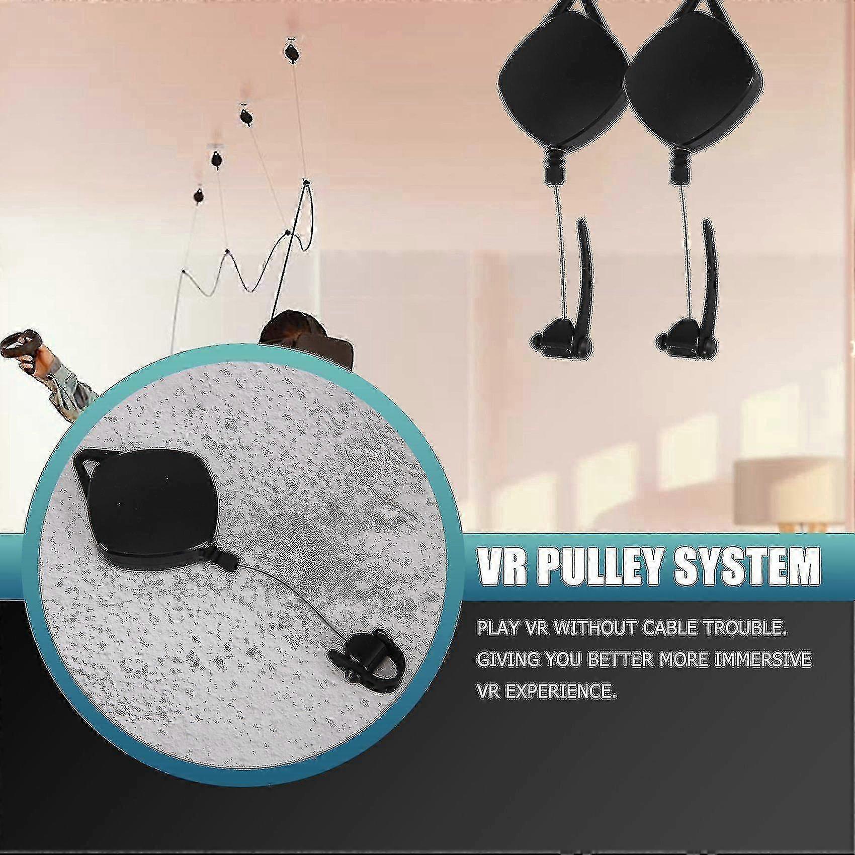 3pcs Silent Vr Cable Pulley System For /vive Pro// Ps/windows Vr/valve Vr