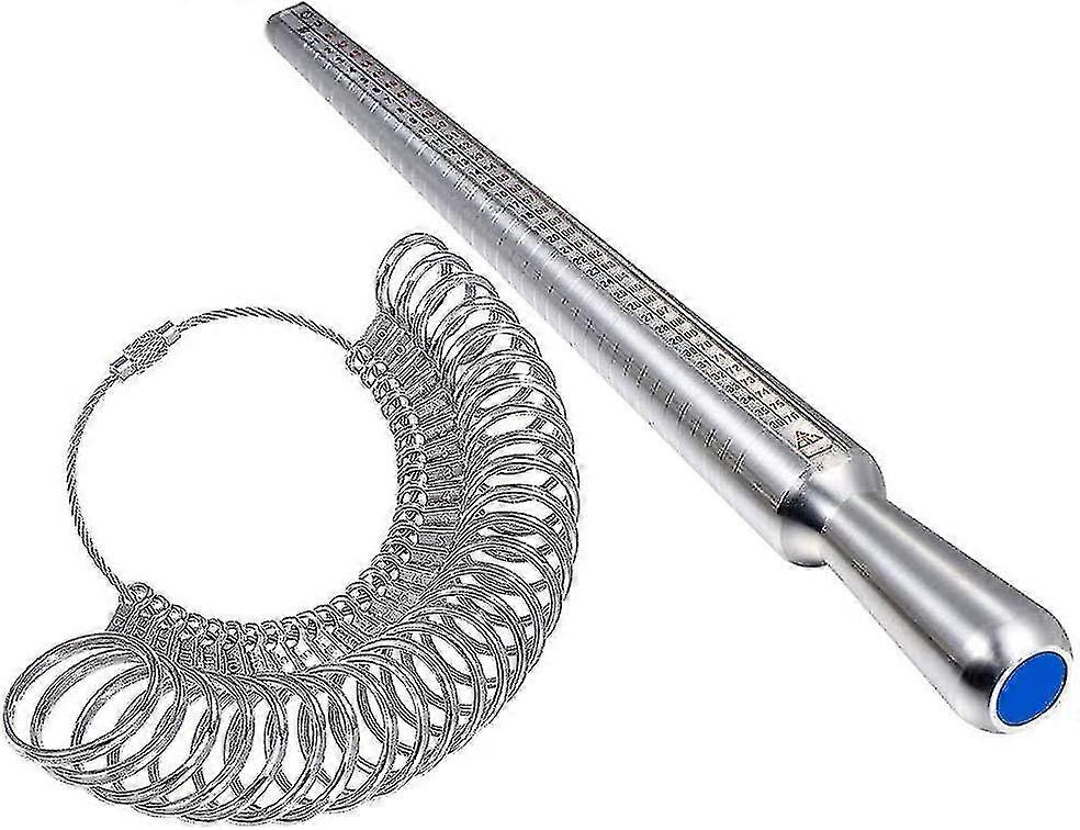 Messfinger für Ring, Ring Sizer Measurer Metall Ring Sizer Set Finger Messring mit Ringen